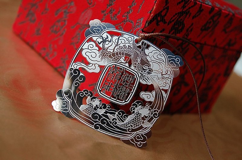 [Year of the Dragon Gift] Stainless Steel Bookmark_Liyue Longmen - ที่คั่นหนังสือ - โลหะ สีเงิน