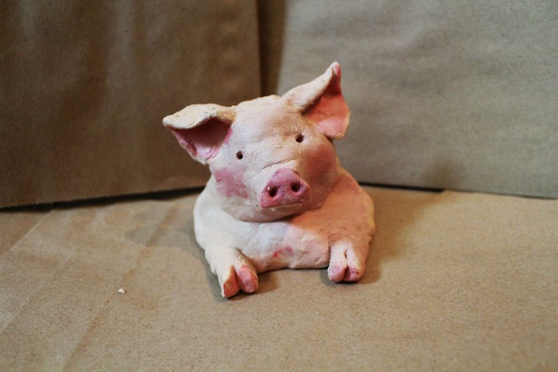 [モーセ＆＃39; sの倉庫]豚のバストの装飾 - 置物 - その他の素材 