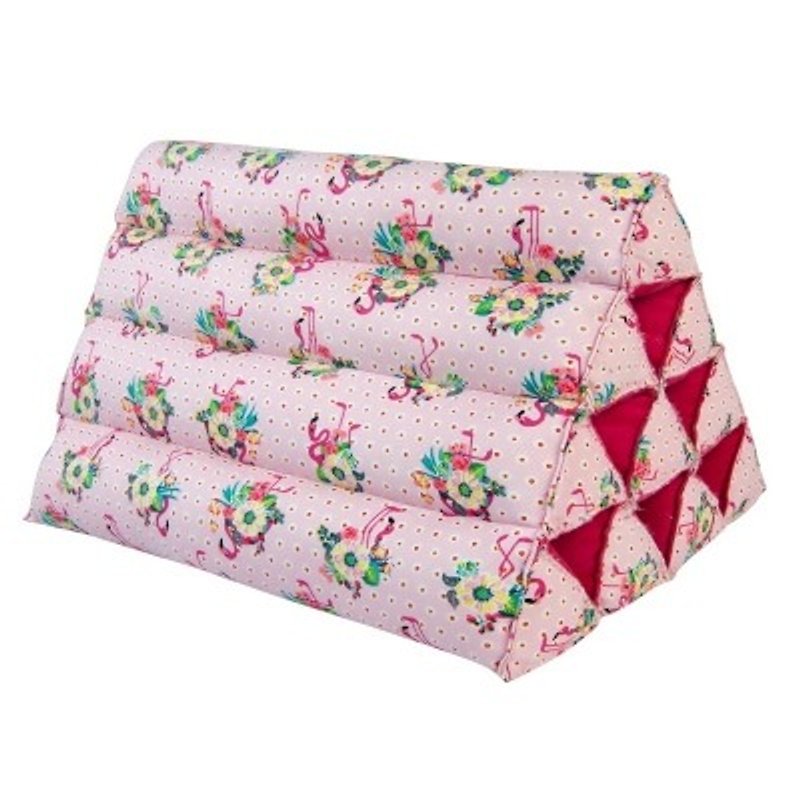 GINGER │ Denmark and Thailand Design - pink Moltres (flamingo) Triangle Cushion - Pink S - Other - Cotton & Hemp Pink