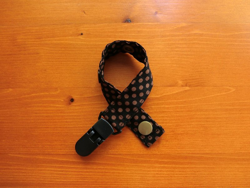 Waltz-Clip-on pacifier chain / toy belt - ผ้ากันเปื้อน - วัสดุอื่นๆ สีดำ