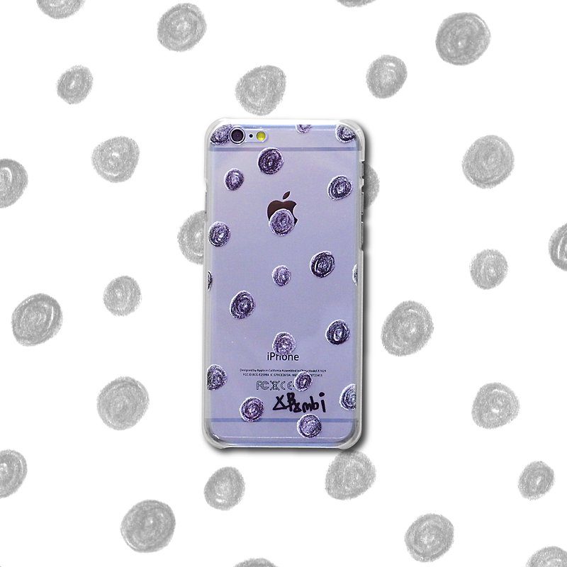NEW !! "tipsy Bambi" transparent iPhone6 ​​/ 6plus / 5 / 5S phone shell gray dots - Phone Cases - Plastic Gray