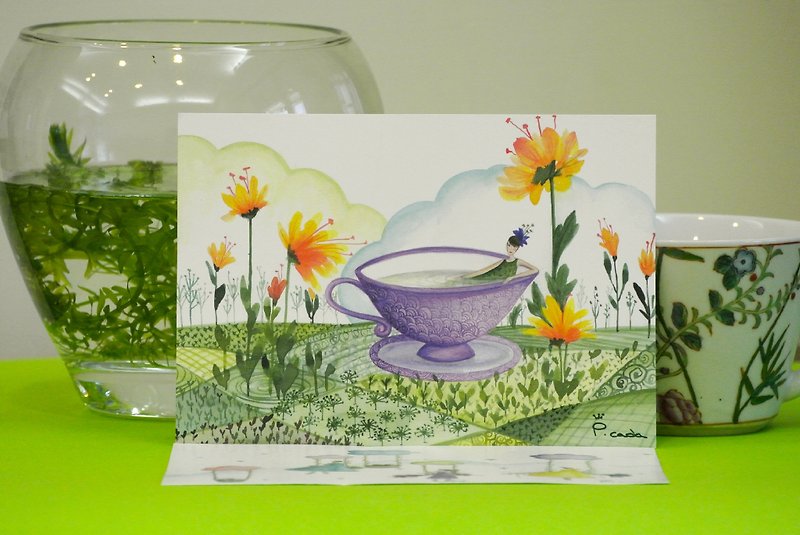 Pastoral Afternoon Tea Soul SPA Postcard - การ์ด/โปสการ์ด - กระดาษ หลากหลายสี