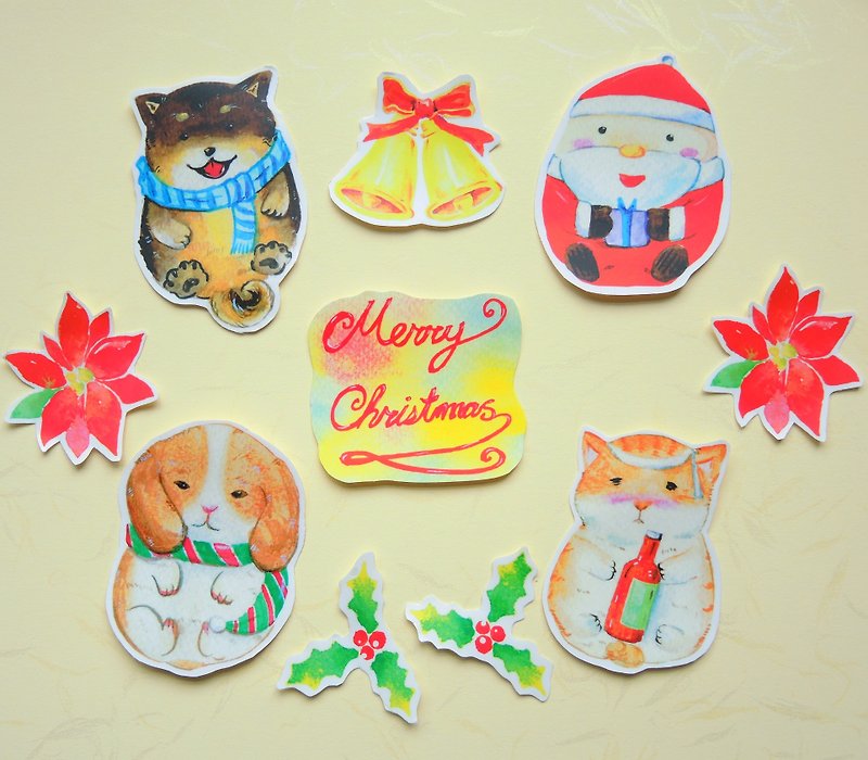 Stickers-Merry Christmas - สติกเกอร์ - กระดาษ 