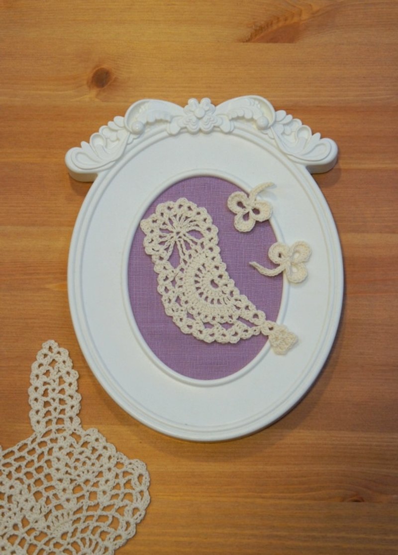Zakka wind lace knitting knitting basket empty bird (decorative fabrics, photo props, table mats) - Other - Other Materials 