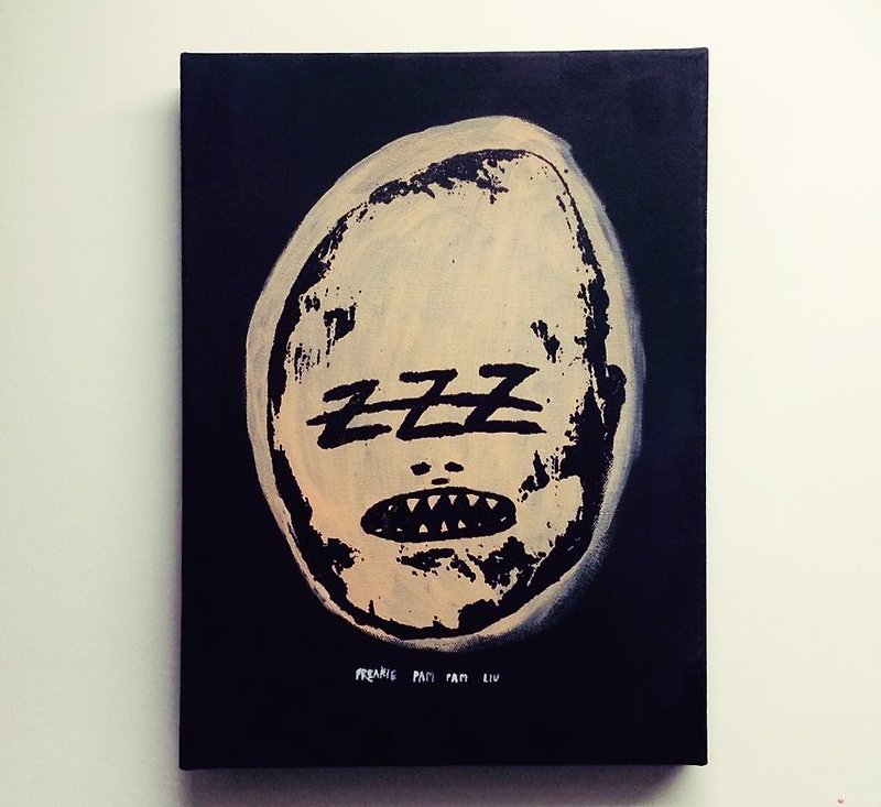 過去X未來 多提無用 手工絹印 ZZZOMBIE ZZ殭屍畫作 - 掛牆畫/海報 - 其他材質 黑色