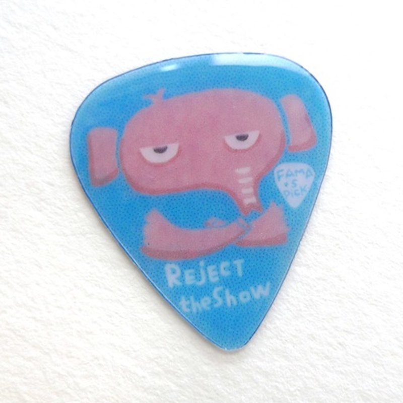 FaMa‧s ピック ギターの破片 - 私は演奏しません (Elephant) - ネックレス - プラスチック ブルー