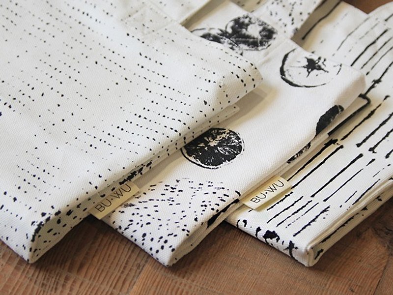 Tote bag | Fruit print, ink Stone, ink mark (sold out) - Other - Cotton & Hemp 