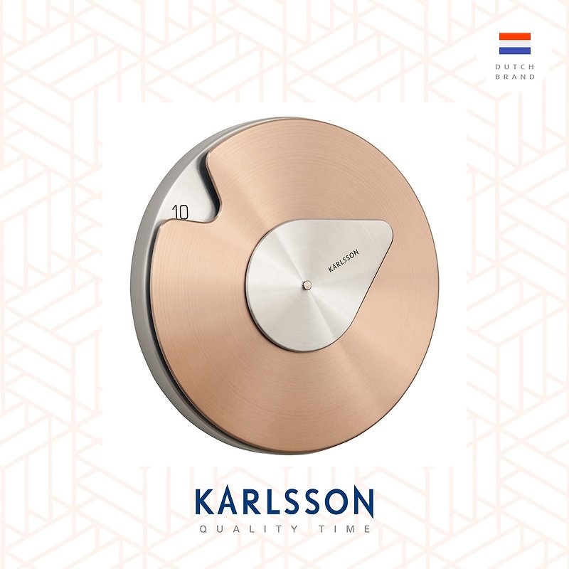 Karlsson, Wall clock Drop w. steel brushed copper - Clocks - Other Metals Gold