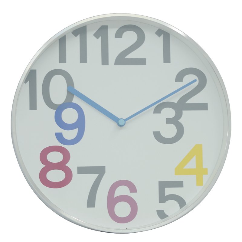 Casa - Four-color wall clock No. 2 (metal) - Clocks - Other Metals White