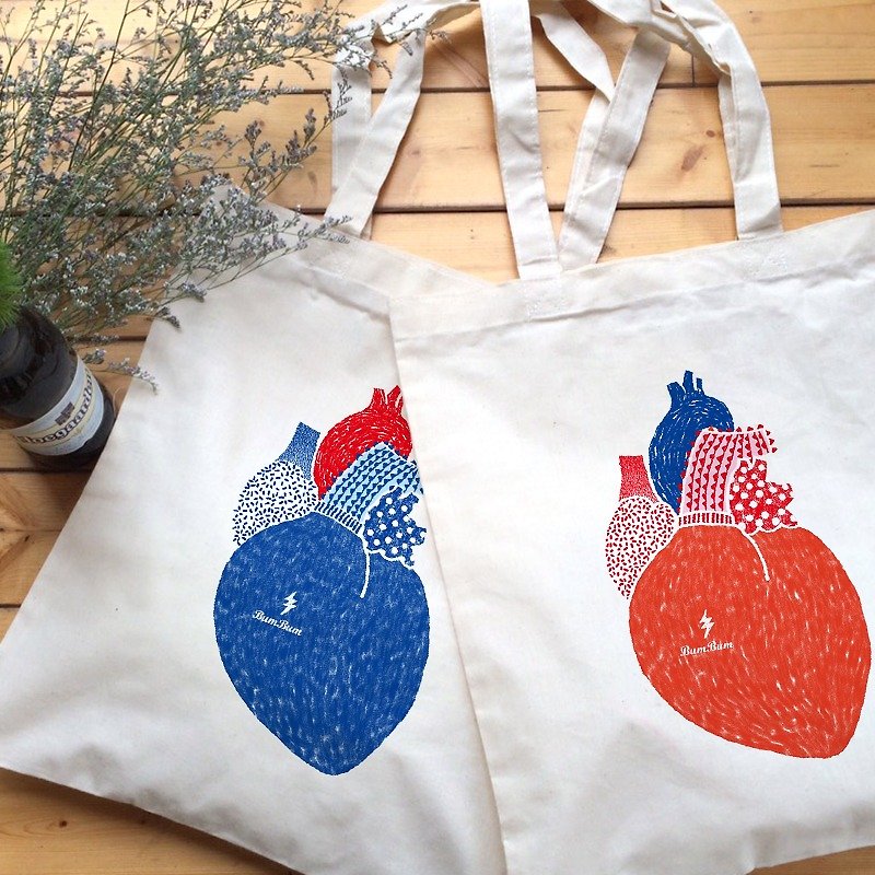 Girl holiday illustration | You are the heart of the aorta | cotton bags 1 + 1 - Messenger Bags & Sling Bags - Other Materials 