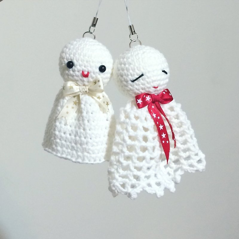 Aprilnana_sunny crochet doll(red) - ของวางตกแต่ง - วัสดุอื่นๆ ขาว