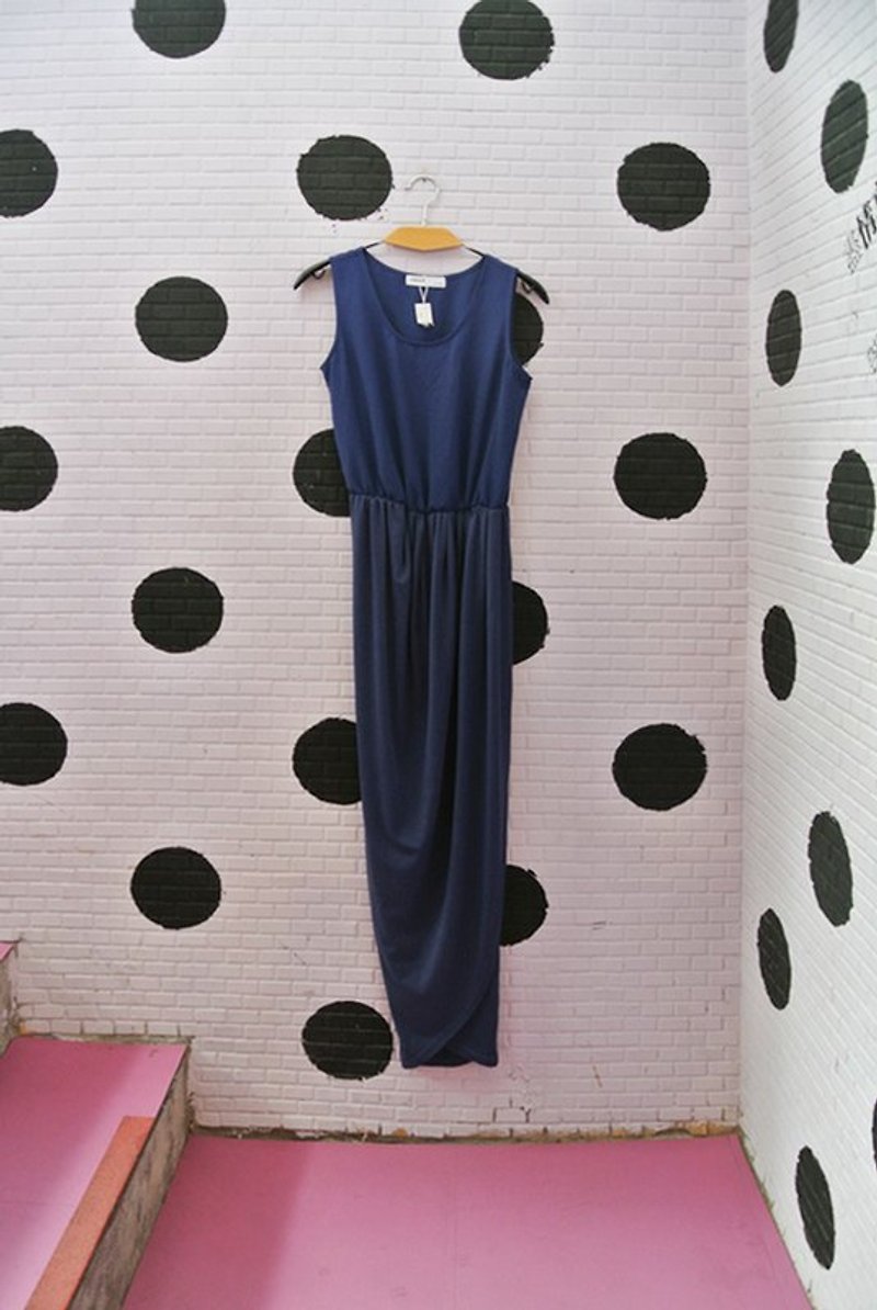 長裙飄飄．彈性透氣長裙 - One Piece Dresses - Other Materials Blue