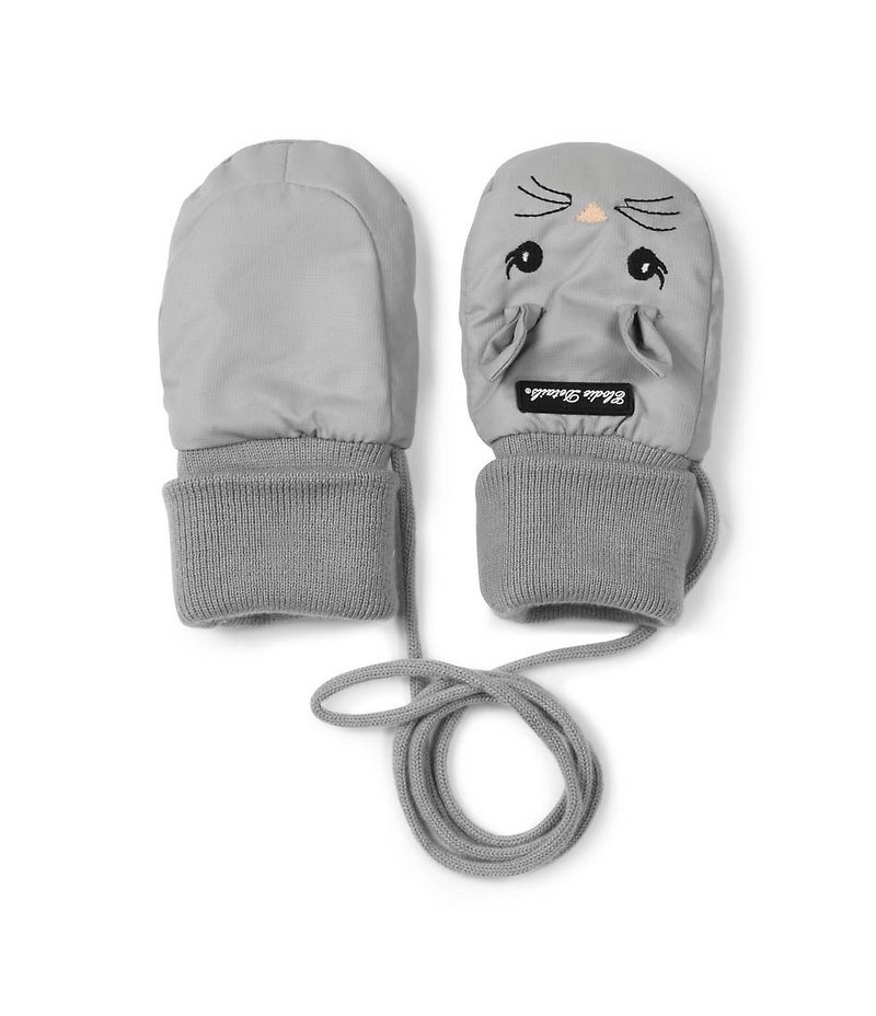 【瑞典ELODIE DETAILS】防風防水baby保暖手套 兔寶寶 - 圍兜/口水巾 - 防水材質 灰色