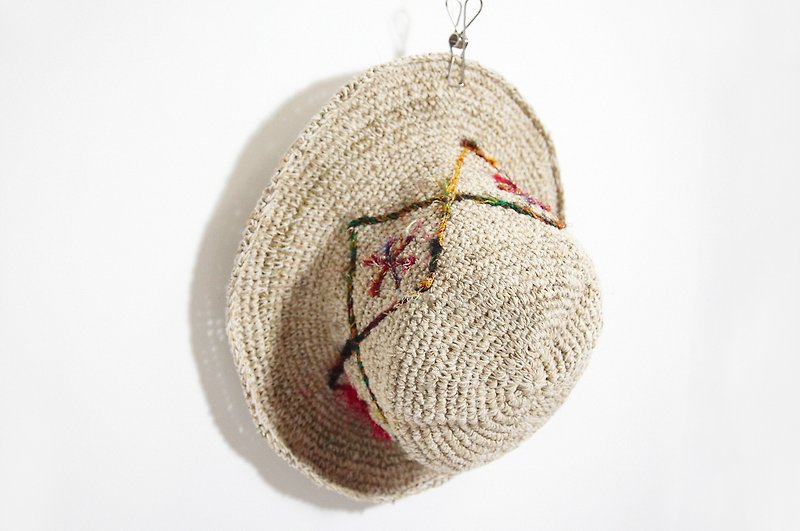 Limited Christmas gift hand-woven cotton cap / knit cap / hat / visor / hat - Geometric Sari line - หมวก - ผ้าฝ้าย/ผ้าลินิน หลากหลายสี