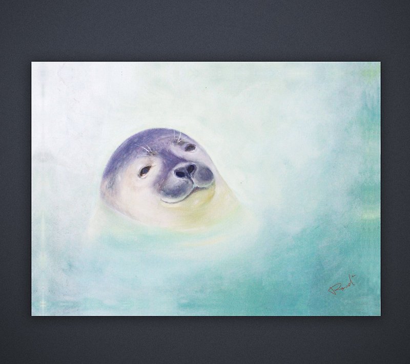 Smile animals series postcard - seal - การ์ด/โปสการ์ด - กระดาษ 