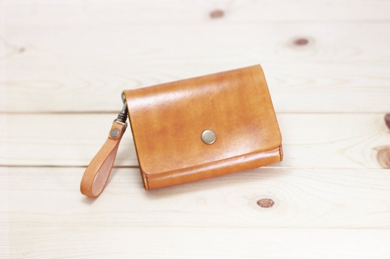 Short Wallet / Coin Purse - Coin Purses - Genuine Leather Yellow