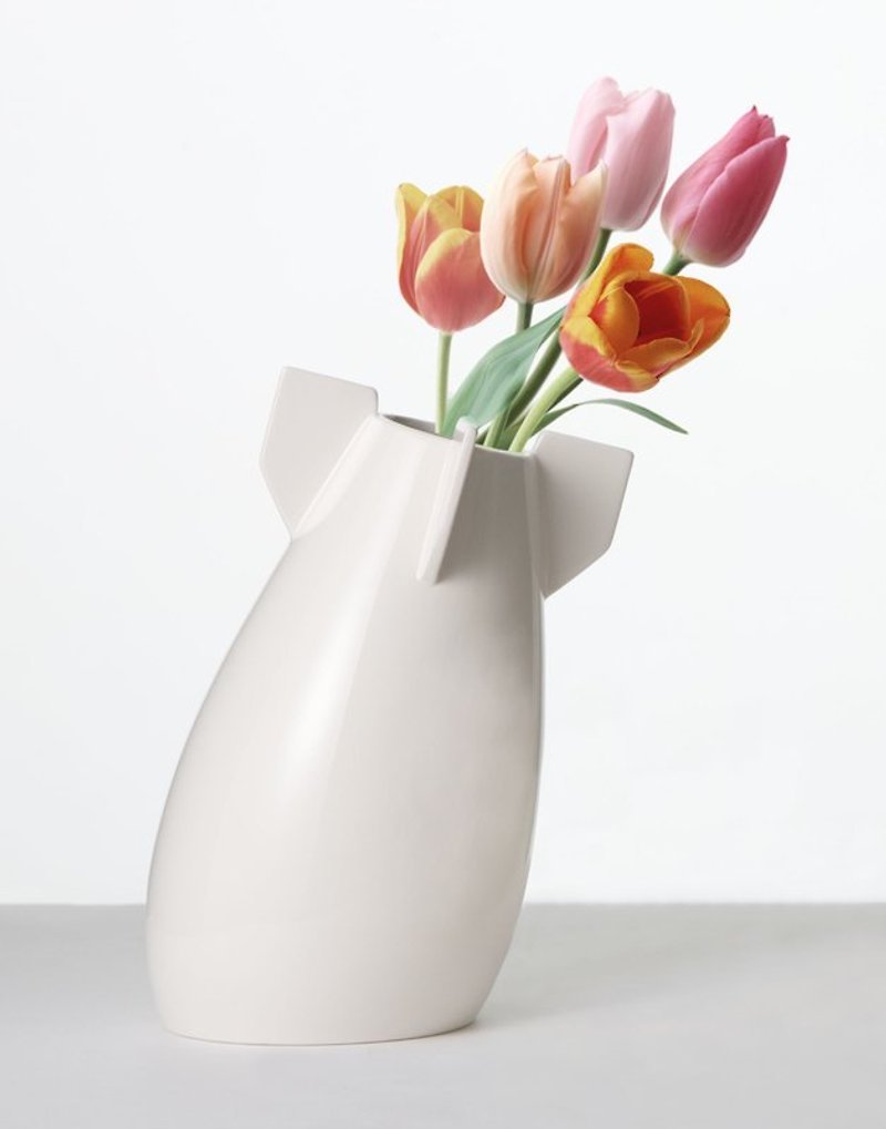 biaugust DECO_ラブ&ピース　反戦インテリア用品 - 爆弾花瓶 - 花瓶・植木鉢 - 磁器 ホワイト