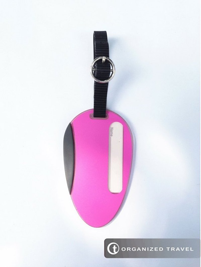 ビーチシリーズ荷物タグ - カラフルなパウダー - ラゲージタグ - プラスチック ピンク