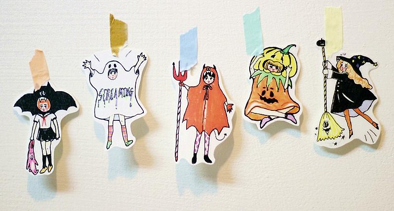 Halloween Girl Series sticker pack - สติกเกอร์ - วัสดุอื่นๆ 