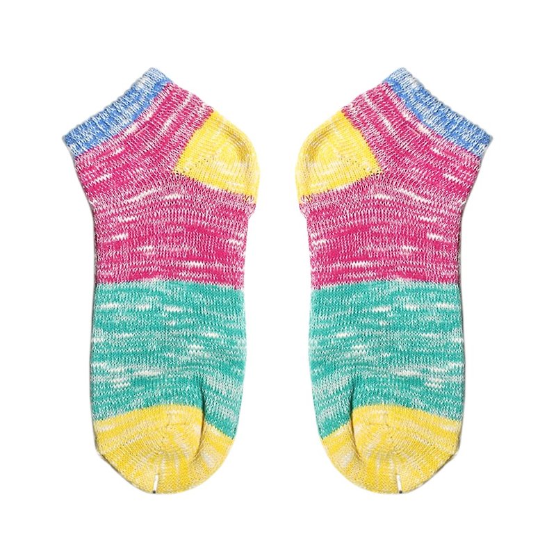 【2色】新造型主義先鋒！// 蒙德里安粗線棉短襪 :::DAWN' make up your feet ::: - Socks - Cotton & Hemp Multicolor