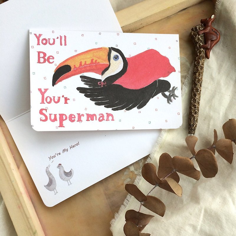 You'll be your hero card - Cards & Postcards - Paper Black