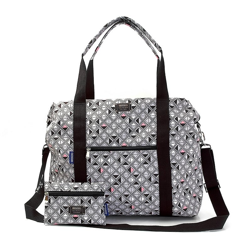 COPLAY  travel bag-grey squares - Messenger Bags & Sling Bags - Waterproof Material Gray