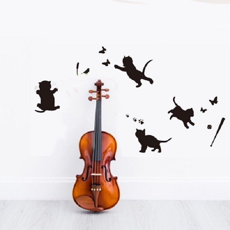 "Smart Design" Creative Seamless Wall Stickers for cats in 8 colors - Wall Décor - Plastic Blue