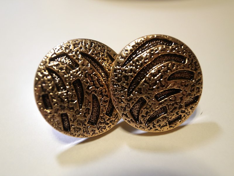 Paris cocoa Kym earrings - ต่างหู - พลาสติก สีทอง