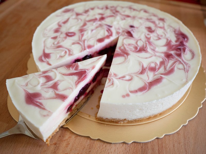 [吃點甜]野莓優格乳酪蛋糕。8吋 - 鹹批/甜批 - 新鮮食材 粉紅色
