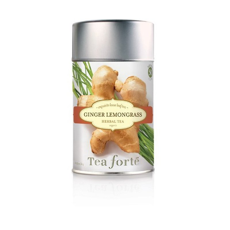 Tea Forte Canned Tea Series - Ginger Lemongrass - Tea - Fresh Ingredients 