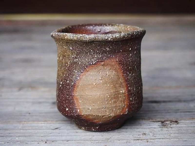 Bizen cups (small) [kiln Variable] y004-3 - Teapots & Teacups - Other Materials Brown