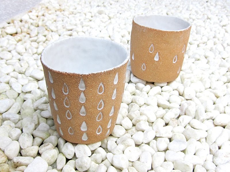 雨滴杯 - 茶壺/茶杯/茶具 - 其他材質 橘色