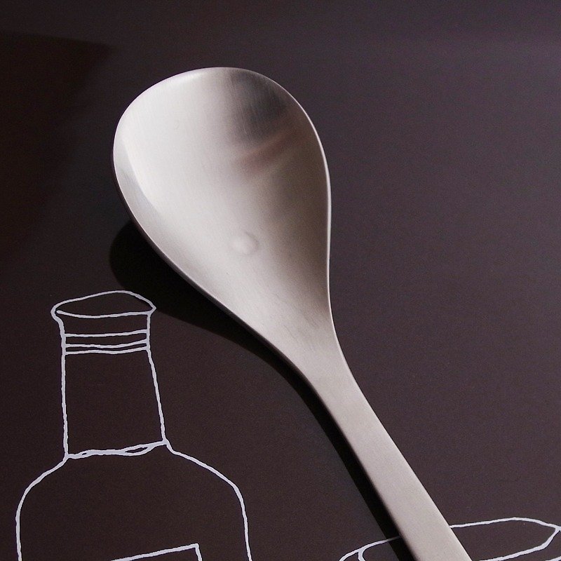 [Japan Shinko] Japanese designer series-nendo Sato smile dimple-main spoon - Cutlery & Flatware - Stainless Steel Silver