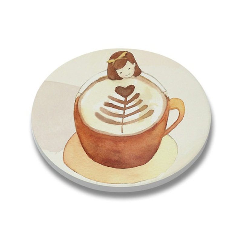 【咖啡香】陶瓷杯墊 - 杯墊 - 瓷 