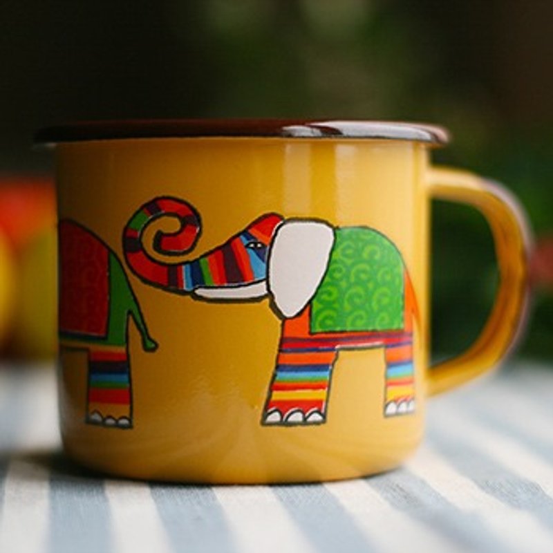 Smaltumプラハ・フィルハーモニックのエナメルマグレインボーフィンランド_チェン黄（250ミリリットル）<FDN000024> - マグカップ - 琺瑯 イエロー