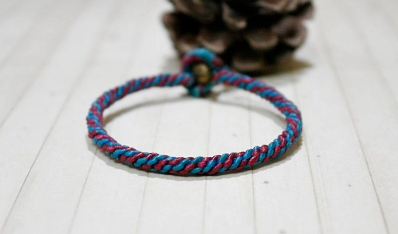 Thai silk wax line element models * buckle * // // colors can be chosen - Bracelets - Wax Blue