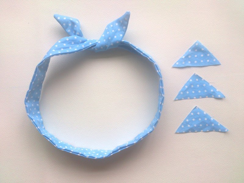 Oops！tutu 【藍色點點髮帶】- 訂製屬於妳的俏皮 - Hair Accessories - Other Materials Blue