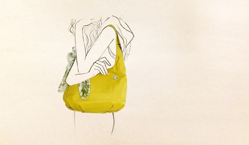 Traditional concept - กระเป๋าแมสเซนเจอร์ - หนังแท้ สีเหลือง
