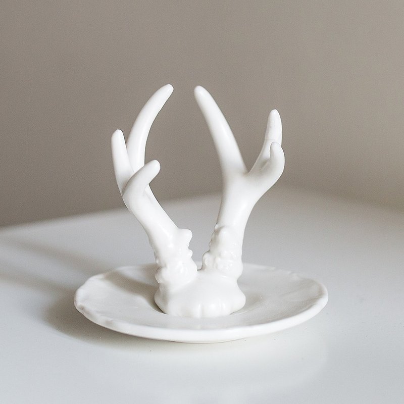 OOPSY Home Decor - Mi antlers jewelry tray - RJB - Items for Display - Other Materials White