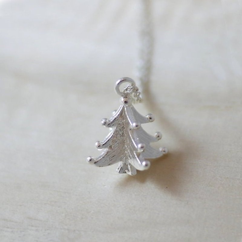 [Jin Xia Lin‧ Ornaments] Christmas Tree Necklace Sterling Silver - Necklaces - Other Metals 