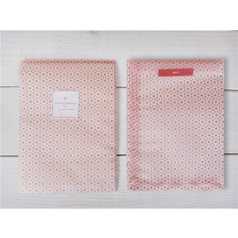 GIFT PAPER BAG-GEOMETRY -M - ซองจดหมาย - กระดาษ สีแดง