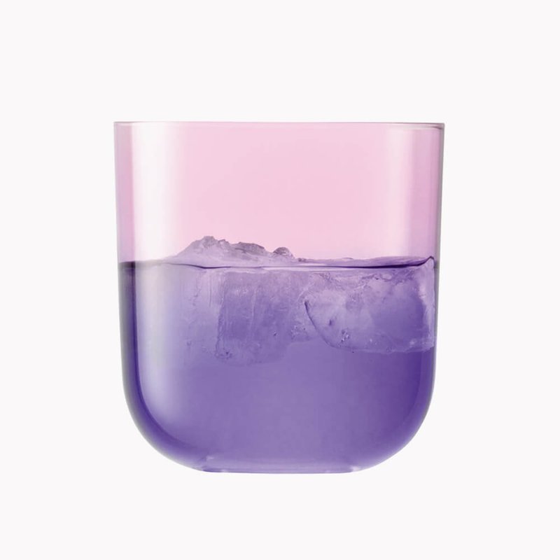 420cc 【Letterable Gradient Handmade Cup】 (Lavender Purple) UK LSA Mezzo Glass Stained Glass Lettertered Cup - Bar Glasses & Drinkware - Glass Purple