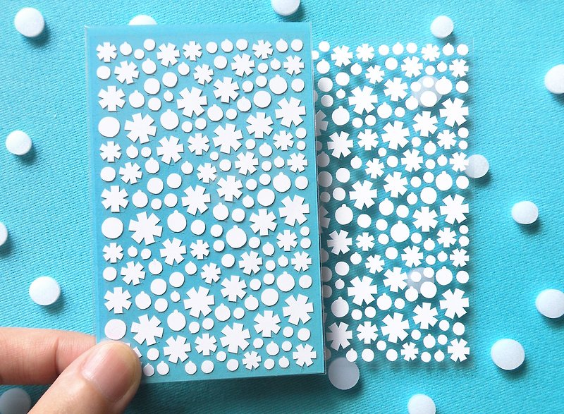 Snowflake Stickers - สติกเกอร์ - วัสดุกันนำ้ ขาว