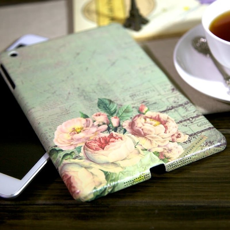 iPad mini Case：Vintage Rose - อื่นๆ - วัสดุกันนำ้ สีเขียว