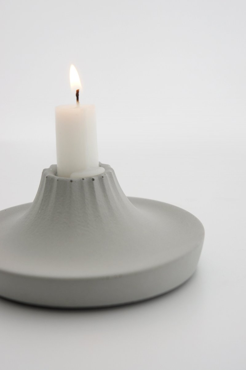 KALKI'D pro- Cement【volcano candle holder】 - Other - Cement Gray
