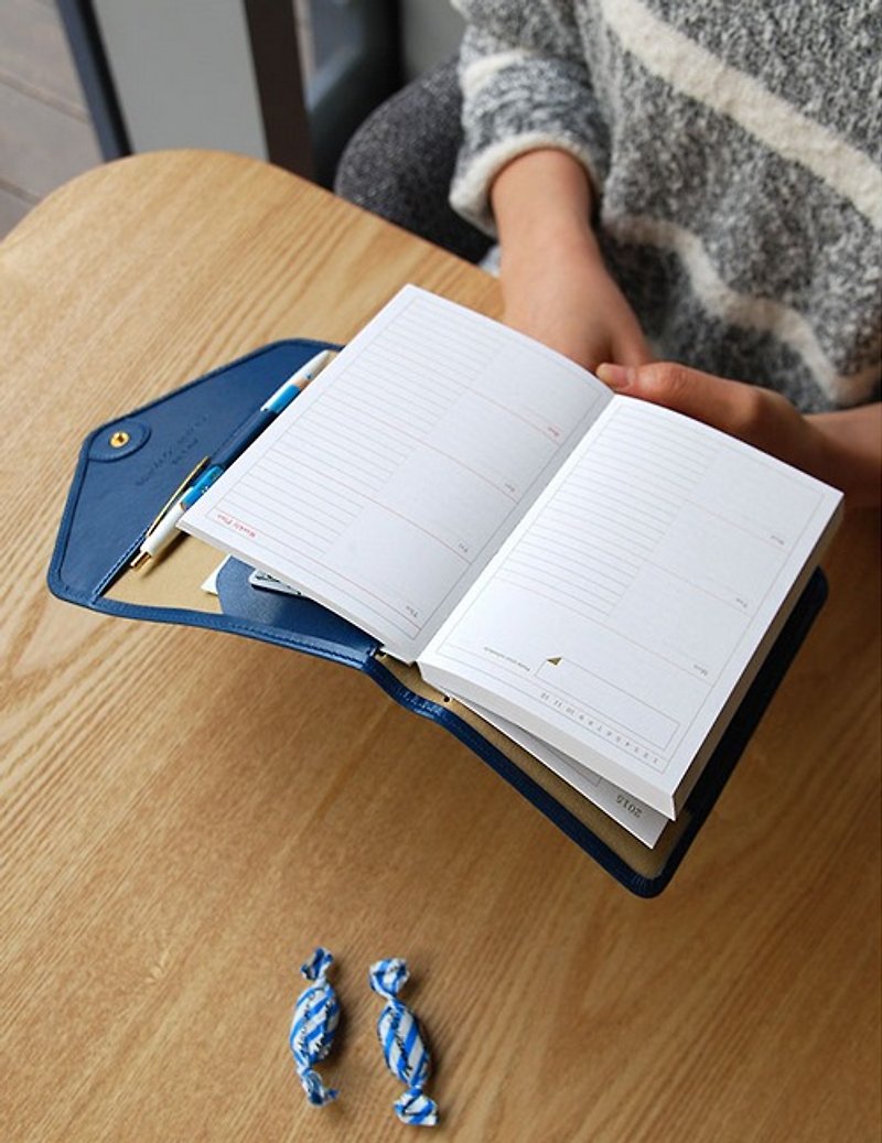 韓國【Play obje】2015 Episode Collector 手帳 筆記本 紀錄 日記 交換 禮物-navy blue - Notebooks & Journals - Paper Blue