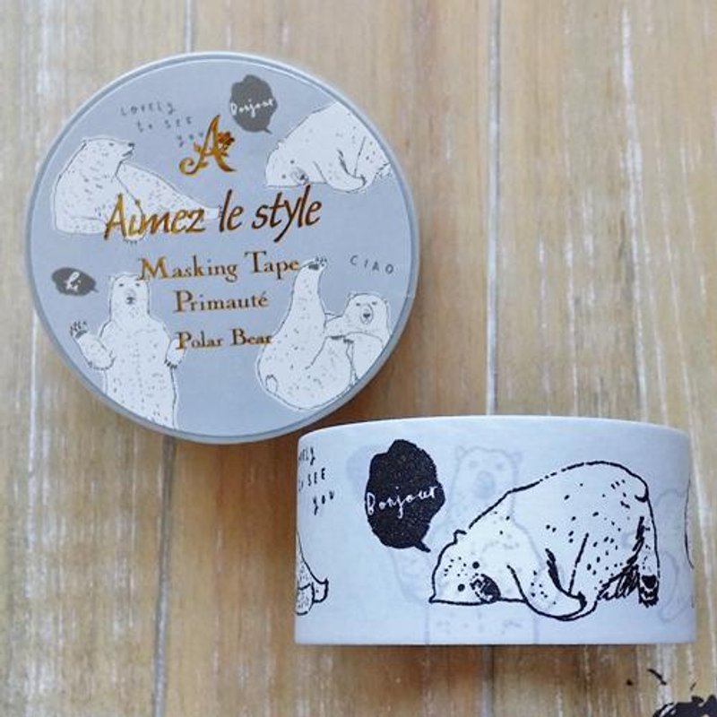 Aimez le style 28mm and paper tape (04,734 polar bears) - มาสกิ้งเทป - กระดาษ สีน้ำเงิน