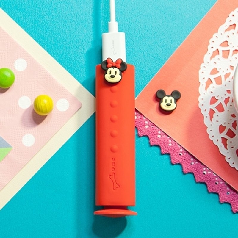 Power button action 2600mAh- funny Minnie Minnie (Mickey funny buckle attached) - Other - Other Materials Red