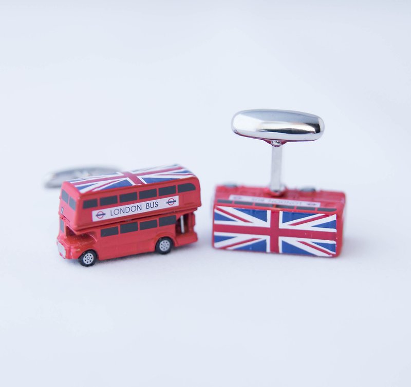 Red London bus cufflinks - Cuff Links - Other Metals 