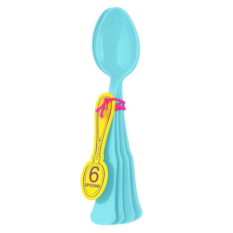 GINGER │ Denmark and Thailand Design - Macaron retro spoon into groups of six (colored) - ช้อนส้อม - พลาสติก 